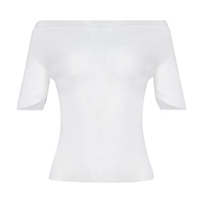 Pre-owned Khaite Nadine Top 'optic White' | Women's Size S
