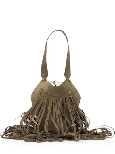 Khaite Nano Lotus Tote Bag In Brown