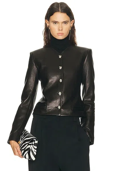 Khaite Nara Leather Jacket In Black