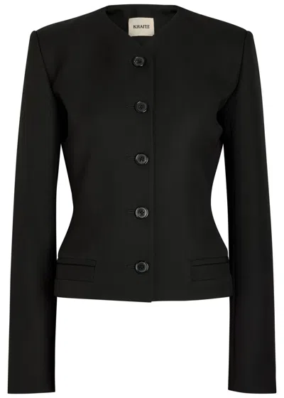 Khaite Nara Wool Jacket In Black