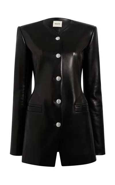 Khaite Naran Tailored Plongé Leather Jacket