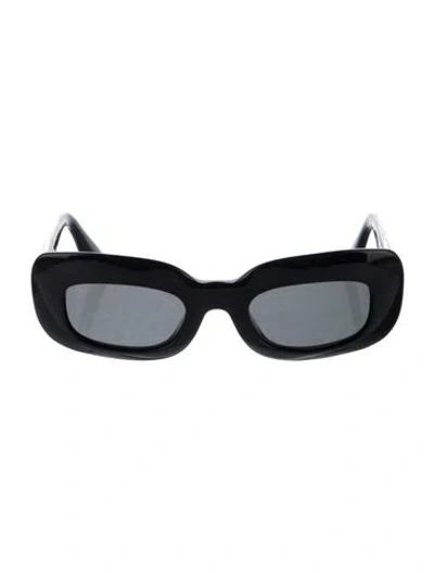 Pre-owned Khaite Narrow Tinted Sunglasses In Black/gold