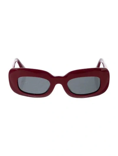 Pre-owned Khaite Narrow Tinted Sunglasses In Red