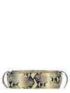 Khaite Snake-effect Leather Clutch Bag In Natural