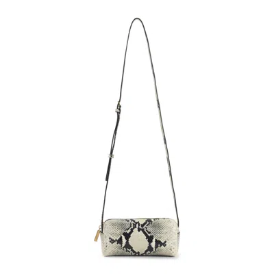 Khaite Mini Kye Snakeskin Embossed Leather Crossbody Bag In Burgundy