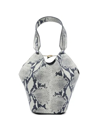 Khaite Natural Lotus Medium Shoulder Bag In Gray
