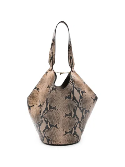 Khaite Natural Lotus Medium Tote In Neutral