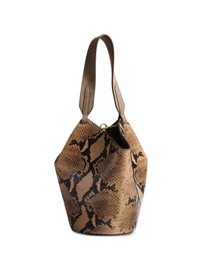 Khaite Natural Lotus Small Tote In Brown