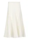 Khaite Natural Natural  Silk And Cotton Skirt In Neutrals