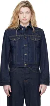 Khaite Navy Augustine Denim Jacket In Blue