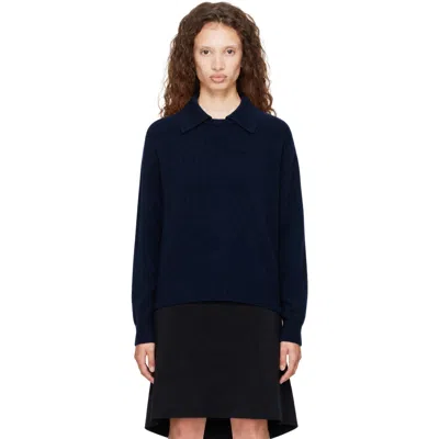 Khaite Navy Jackson Sweater In Blue