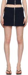 Khaite Keene Wool-crepe Mini Skirt In 319 Midnight