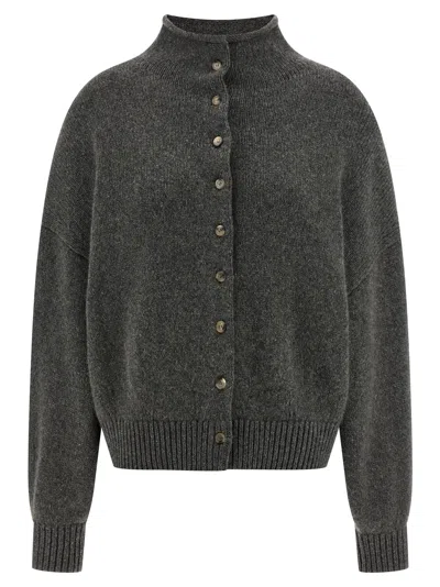 Khaite Nelya Cardigan In Gray