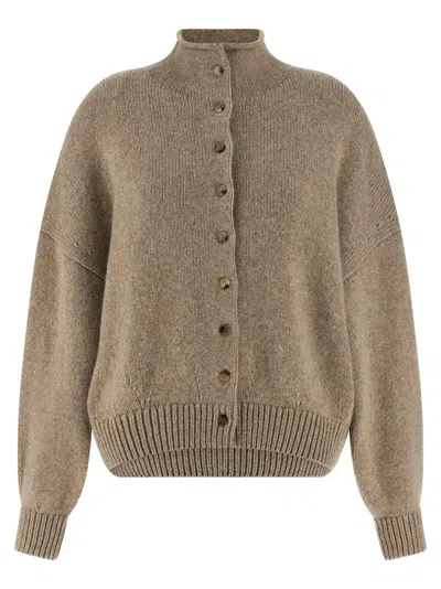 Khaite 'nelya' Cardigan In Neutral