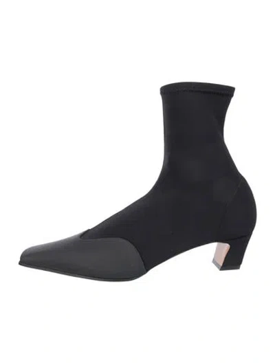 Pre-owned Khaite Neoprene Boots In Black