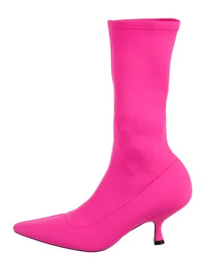 Pre-owned Khaite Neoprene Sock Boots In Pink