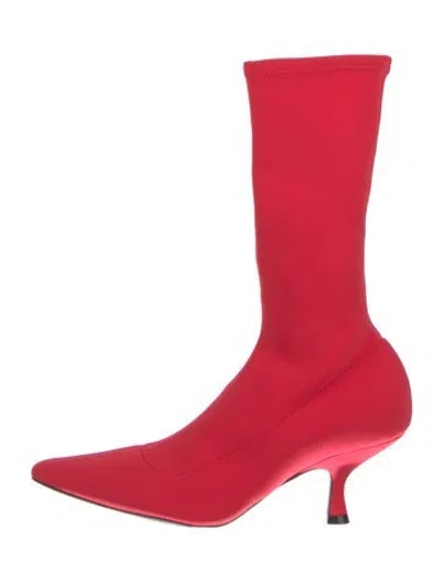 Pre-owned Khaite Neoprene Sock Boots In Red