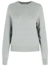 Khaite Nera Crew-neck Cashmere Sweater In Gray