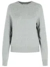 Khaite Nera Crew-neck Cashmere Sweater In Gray