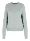 Khaite Nera Crew-neck Cashmere Sweater In Gray