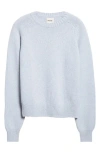 Khaite Nera Saddle Shoulder Cashmere Sweater In Gray