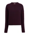 Khaite Nera Cashmere Crewneck Sweater In Burgundy