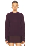 Khaite Nera Cashmere Crewneck Sweater In Purple