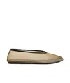 Khaite Net Cloth Flat Shoes In Nude