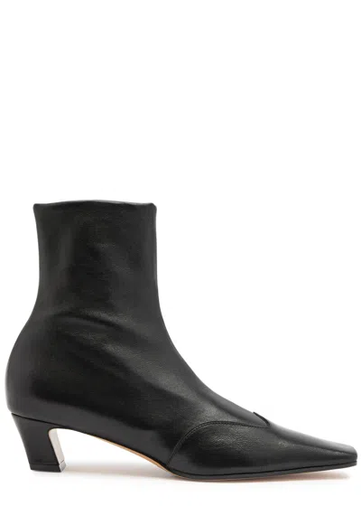 KHAITE KHAITE NEVADA 40 LEATHER ANKLE BOOTS