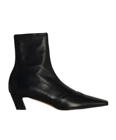 KHAITE KHAITE SQUARE TOE ANKLE BOOTS