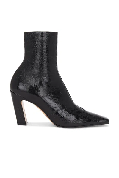Khaite Nevada Crinkled-leather Ankle Boots In Black