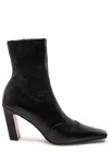Khaite Dallas Leather Ankle Boots In Black