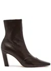 Khaite Nevada Ankle Stretch 85 Boot In Brown