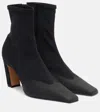 Khaite Nevada Ankle Stretch Boot In Black