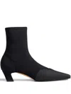 Khaite Nevada Ankle Boots In Black