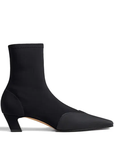 Khaite Nevada Ankle Boots In Black