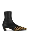 Khaite Nevada Ankle Stretch Boot In Animal Print