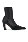 Khaite Dallas Leather Ankle Boots In Black