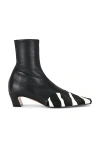 Khaite Nevada Ankle Stretch Boot In Black