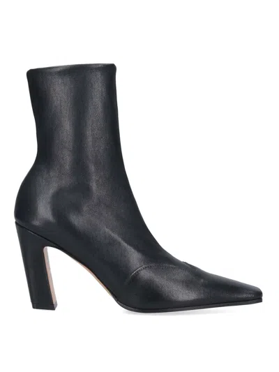 Khaite Nevada High Ankle Boots In Black