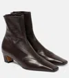 Khaite Cowboy Boots With Square Toe And Low Heel In Brown