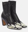 Khaite The Dallas 85mm Leather Ankle Boots In Multicoloured