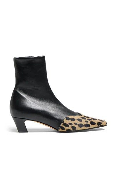 Khaite Nevada Stretch-leather Ankle Boots In Black
