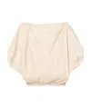 Khaite Niles Cap-sleeve Crop Silk Top In White
