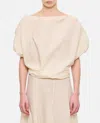 Khaite Niles Cap-sleeve Crop Silk Top In Rose