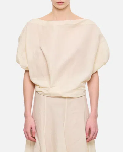KHAITE NILES NUDE SILK TOP FOR WOMEN - KHAITE
