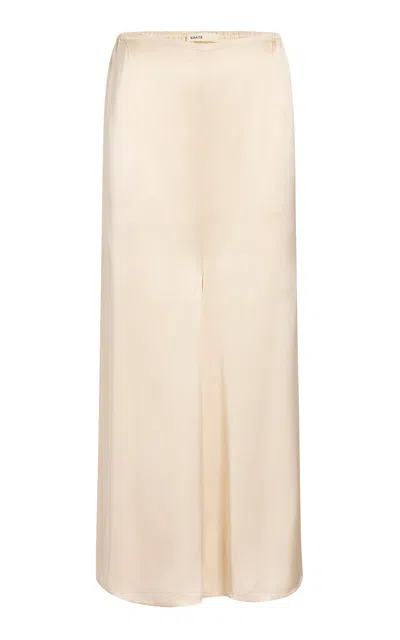 Khaite Nilmo Mid-rise Wide-leg Pants In Brown