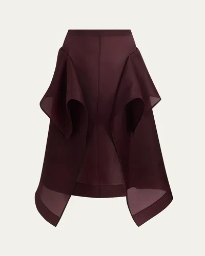Khaite Nina Draped Silk Skirt
