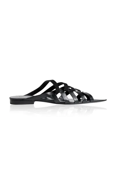 Khaite Noeme Flat Sandal In Black