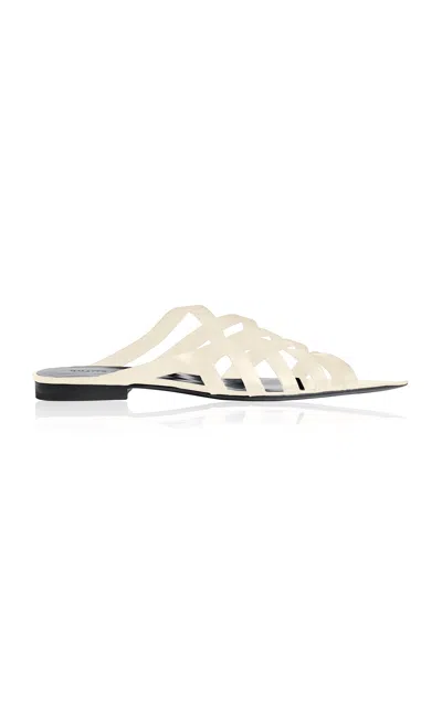 Khaite Noeme Flat Sandal In White